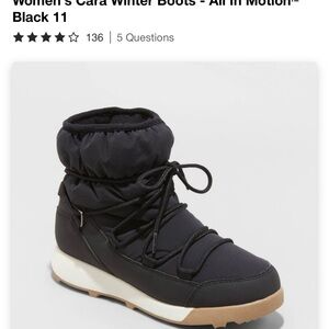 All in Motion Women's Cara Winter Boots - Black